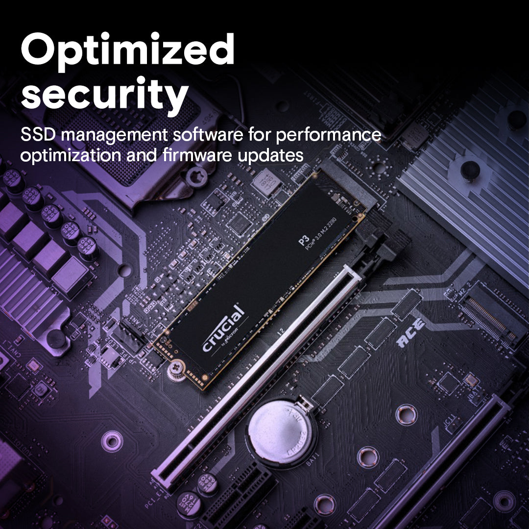 Crucial P3 NVME PCIe M.2 SSD Gen 3.0 3D NAND up to 3500MB/s | 500GB 1TB 2TB 4TB Capacity Crucial P3 NVME PCIe M.2 SSD Gen 3.0 3D NAND up to 3500MB/s | 500GB 1TB 2TB 4TB Capacity